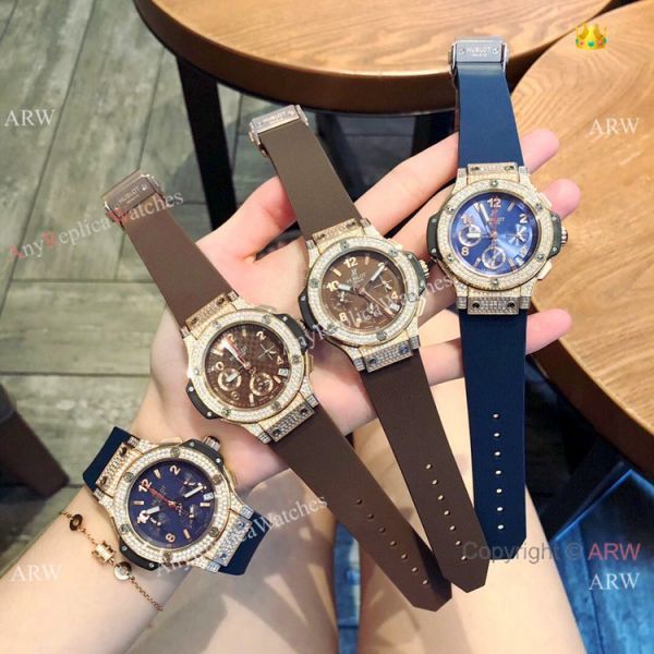 Copy Hublot Big Bang Rose Gold Diamond Blue Dial Watches Copy Hublot Big Bang Rose Gold Diamond Blue Dial Watches