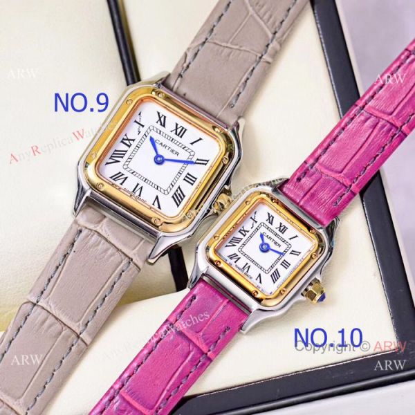 Copy Cartier Panthere Yellow Gold White Roman Dial Watch Quartz Copy Cartier Panthere Yellow Gold White Roman Dial Watch Quartz