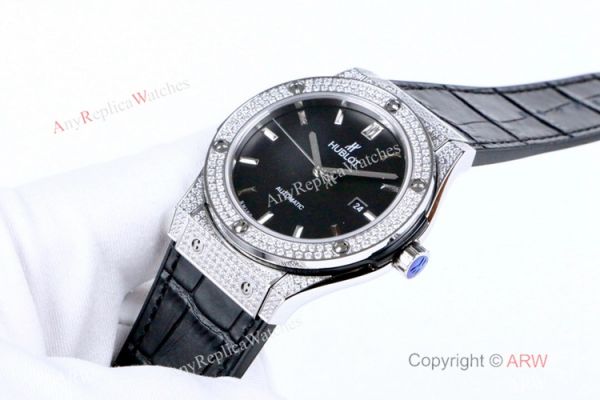 2019 Replica Hublot Classic Fusion Iced Out Diamond Watch 43mm 2019 Replica Hublot Classic Fusion Iced Out Diamond Watch 43mm