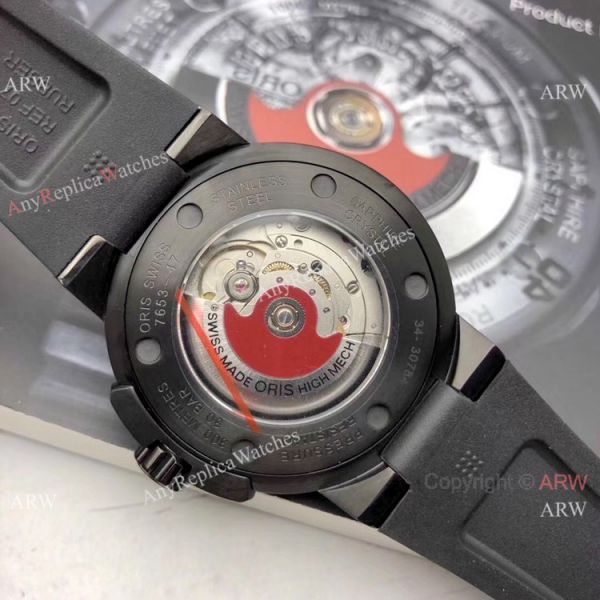 Swiss Fake Oris Aquis 43mm Watch Black and Yellow Swiss Fake Oris Aquis 43mm Watch Black and Yellow