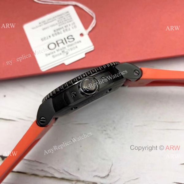 Swiss Grade Fake Oris Aquis Watch Orange Rubber Band Swiss Grade Fake Oris Aquis Watch Orange Rubber Band