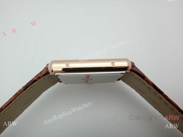 Replica Cartier Tank Solo Rose Gold Brown Leather Strap Watch 27mm Replica Cartier Tank Solo Rose Gold Brown Leather Strap Watch 27mm