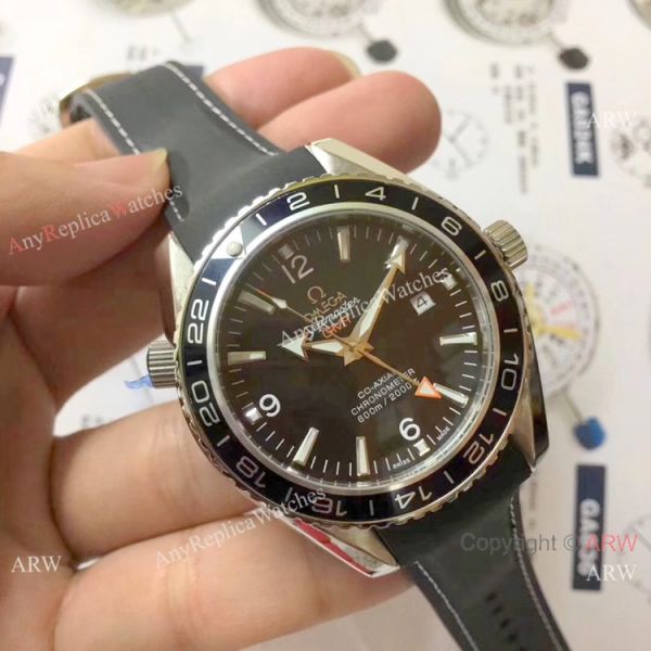 Omega Planet Ocean GMT 600m Blue Rubber Strap Omega Clone Watch Omega Planet Ocean GMT 600m Blue Rubber Strap Omega Clone Watch