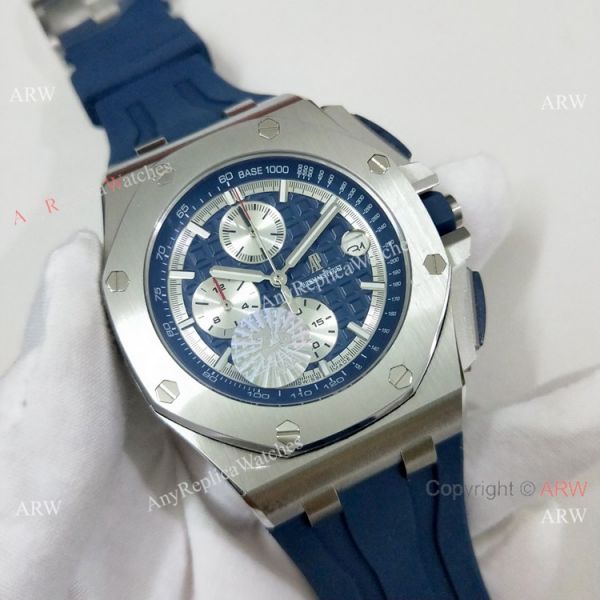 Fake Audemars Piguet Royal Oak Offshore Blue Rubber Strap Watch 44mm Fake Audemars Piguet Royal Oak Offshore Blue Rubber Strap Watch 44mm