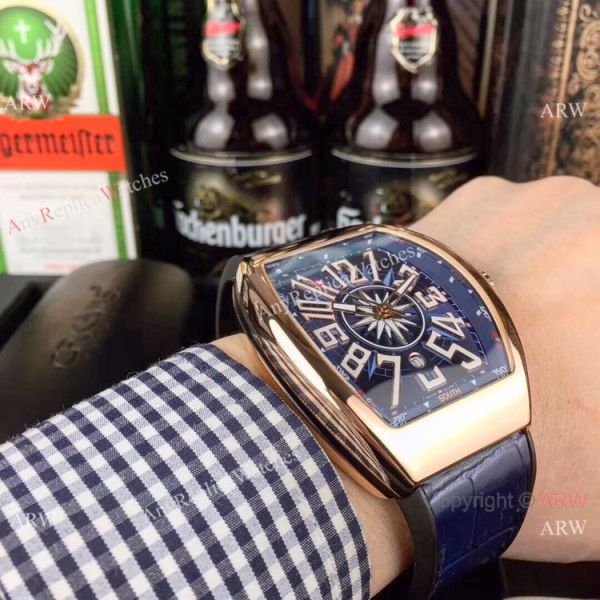 High Quality Franck Muller Vanguard Yachting Rose Gold Knock off Watches China High Quality Franck Muller Vanguard Yachting Rose Gold Knock off Watches China