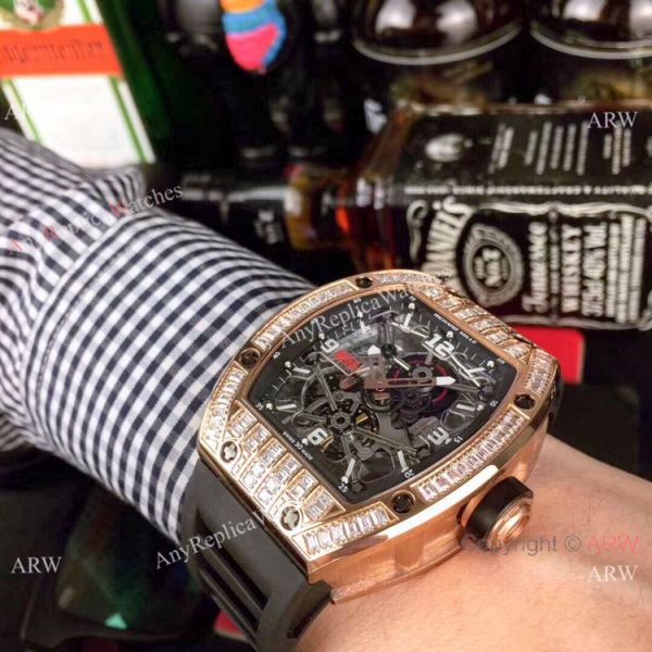 Richard Mille RM012 Rose Gold Diamond Watch Swiss Quality Richard Mille RM012 Rose Gold Diamond Watch Swiss Quality