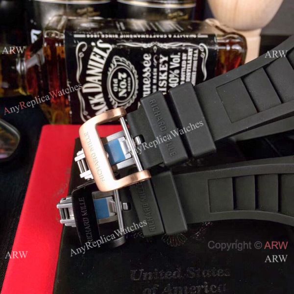 Richard Mille RM012 Rose Gold Rubber Strap Watch Swiss Quality Richard Mille RM012 Rose Gold Rubber Strap Watch Swiss Quality