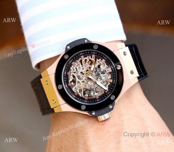 Copy Hublot Skeleton Big Bang Men Watch Sand Case 45mm Copy Hublot Skeleton Big Bang Men Watch Sand Case 45mm