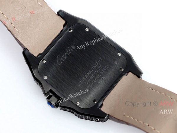 AAA Copy Cartier Santos De Iced Out Brown Dial Automatic Wrist AAA Copy Cartier Santos De Iced Out Brown Dial Automatic Wrist