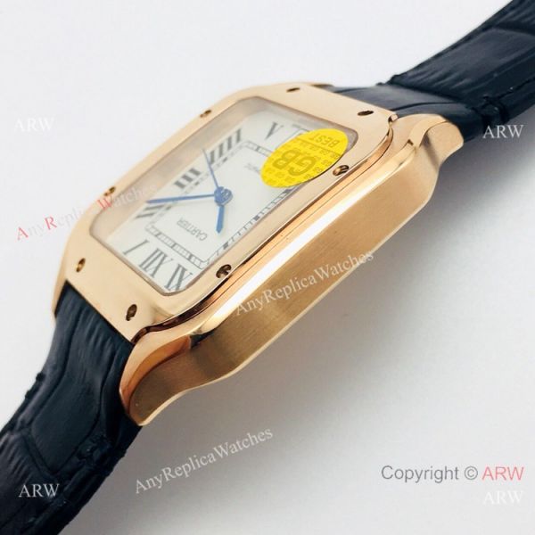(GB) Swiss Replica Cartier Santos Rose Gold Mens Watch 9015 Movement (GB) Swiss Replica Cartier Santos Rose Gold Mens Watch 9015 Movement