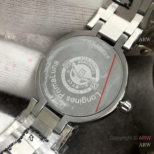 Swiss Replica Longines PrimaLuna Moonphase Lady Watch Stainless Steel Sapphire Glass Swiss Replica Longines PrimaLuna Moonphase Lady Watch Stainless Steel Sapphire Glass