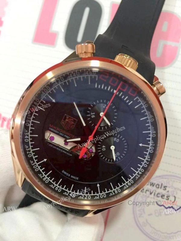 Copy Tag Heuer Mikrogirder 2000 Watch SS Black Chronograph Dial Copy Tag Heuer Mikrogirder 2000 Watch SS Black Chronograph Dial