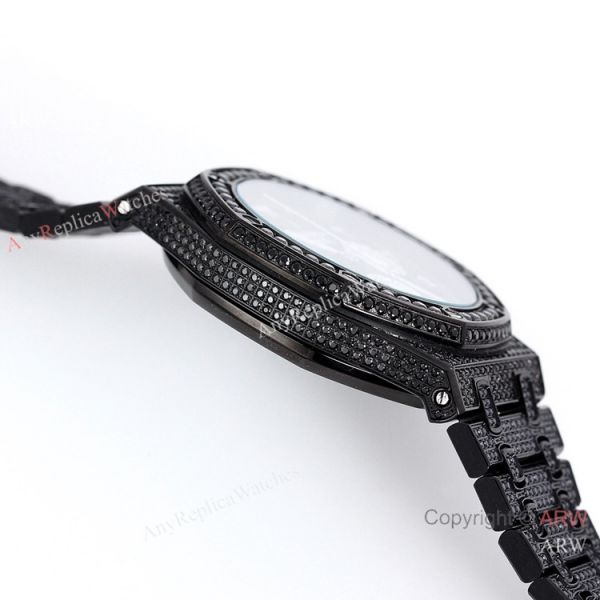 Solid Black Audemars Piguet Ice Royal Oak Replica Watch 15400 Solid Black Audemars Piguet Ice Royal Oak Replica Watch 15400