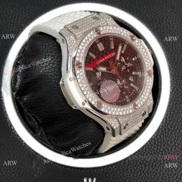 Swiss Hublot LUNA ROSSA Replica Watch Diamond Case 7750 Movement Swiss Hublot LUNA ROSSA Replica Watch Diamond Case 7750 Movement