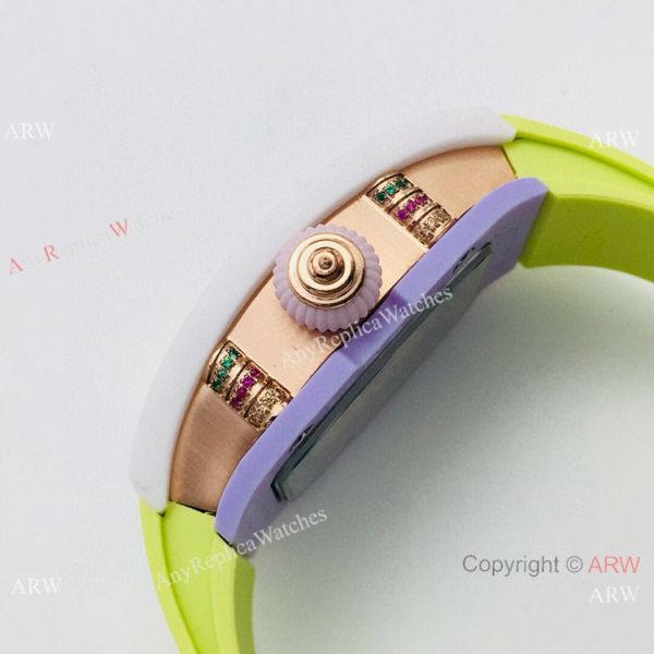 VS Factory Swiss Richard Mille RM07-03 BonBon Watch Ceramic Green Rubber Strap VS Factory Swiss Richard Mille RM07-03 BonBon Watch Ceramic Green Rubber Strap