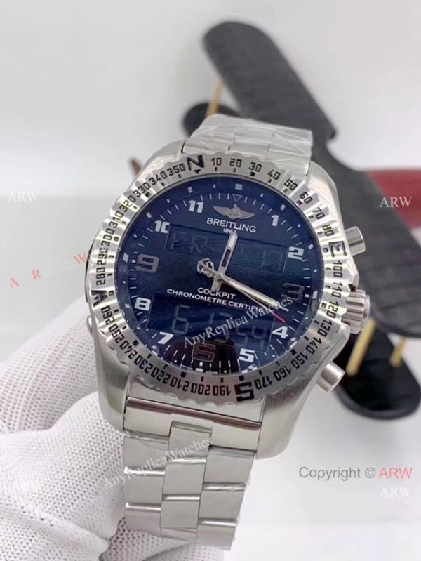 New Replica Breitling Cockpit B50 Watches Stainless Steel Blue Hands New Replica Breitling Cockpit B50 Watches Stainless Steel Blue Hands