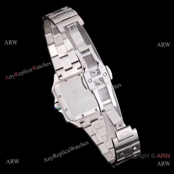 Replica Cartier Santos de Cartier Stainless Steel Black Dial Lover Watch Replica Cartier Santos de Cartier Stainless Steel Black Dial Lover Watch