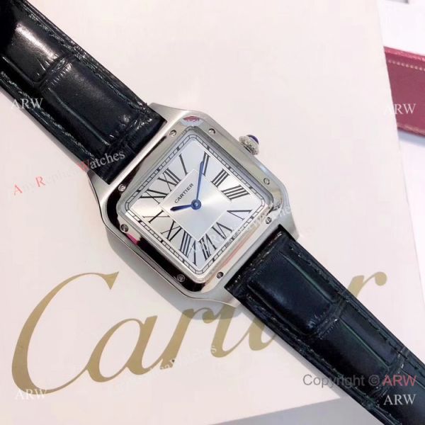 Top Cartier Santos-Dumont Lover Red Leather Strap / New Cartier Watches Top Cartier Santos-Dumont Lover Red Leather Strap / New Cartier Watches