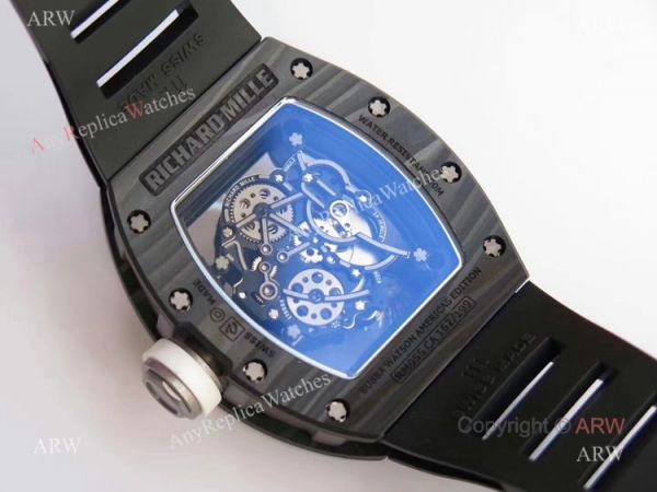 KV Factory Swiss Replica Richard Mille RM055 Carbon Fiber Skeleton Watches For Men KV Factory Swiss Replica Richard Mille RM055 Carbon Fiber Skeleton Watches For Men