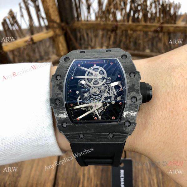 Swiss Quality Copy Richard Mille Rm27-02 Watches All Black Carbon Case Swiss Quality Copy Richard Mille Rm27-02 Watches All Black Carbon Case