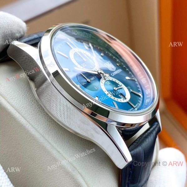 Buy Replica Tag Heuer Carrera Blue Dial Leather Strap Watches Buy Replica Tag Heuer Carrera Blue Dial Leather Strap Watches