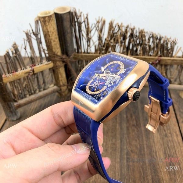 New Copy Franck Muller Vanguard Yachting Anchor Watch Rose Gold Skeleton Dial New Copy Franck Muller Vanguard Yachting Anchor Watch Rose Gold Skeleton Dial