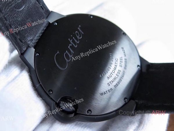 TW Factory Faux Cartier Ballon Bleu 42mm All Black Watch With Red Markers TW Factory Faux Cartier Ballon Bleu 42mm All Black Watch With Red Markers