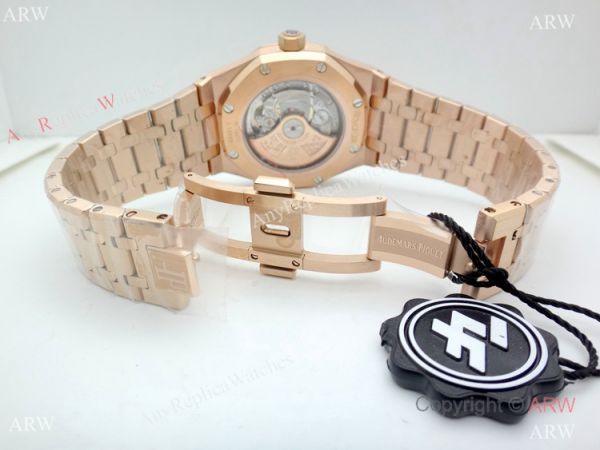 ZF Factory Audemars Piguet Royal Oak 9015 Black Dial Rose Gold Watch 41mm ZF Factory Audemars Piguet Royal Oak 9015 Black Dial Rose Gold Watch 41mm