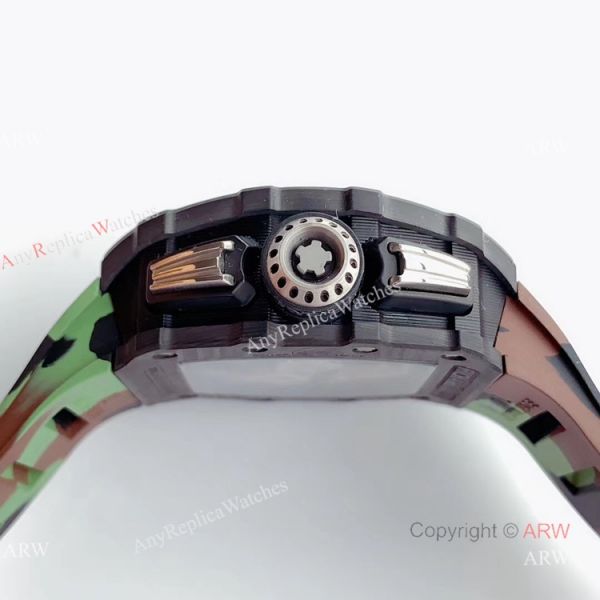 KV Factory V2 Upgraded Replica Richard Mille RM-011 Carbon Watch With Camouflage Richard Mille Strap KV Factory V2 Upgraded Replica Richard Mille RM-011 Carbon Watch With Camouflage Richard Mille Strap