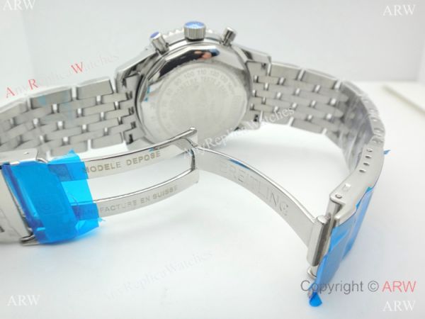 Breitling Navitimer 46MM Watch Stainless Steel Blue Chronograph Dial Breitling Navitimer 46MM Watch Stainless Steel Blue Chronograph Dial