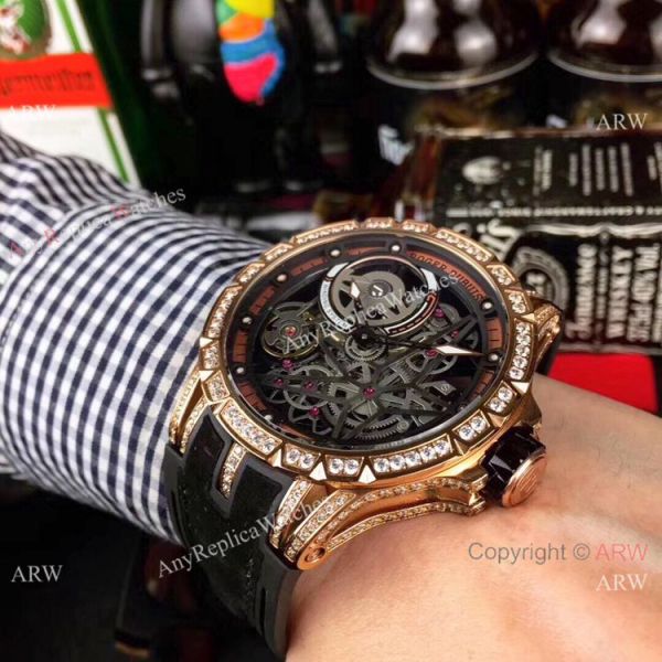 New Copy Roger Dubuis Excalibur Automatic Skeleton Watch Rose Gold Diamond New Copy Roger Dubuis Excalibur Automatic Skeleton Watch Rose Gold Diamond