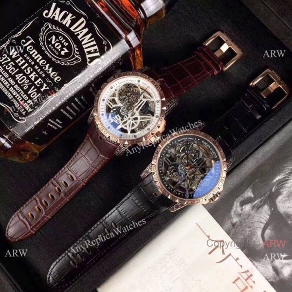 Copy Roger Dubuis Excalibur 46 Tourbillon Watches Rose Gold Tattoo Copy Roger Dubuis Excalibur 46 Tourbillon Watches Rose Gold Tattoo