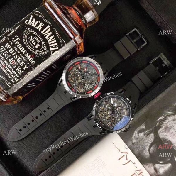 Copy Roger Dubuis Excalibur Skeleton Double Flying Tourbillon Watch SS Case Copy Roger Dubuis Excalibur Skeleton Double Flying Tourbillon Watch SS Case