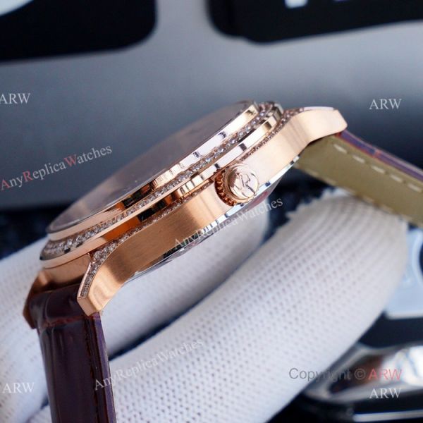 Swiss Grade Replica Piaget Black Tie Rose Gold Diamond Mens Automatic Watches Swiss Grade Replica Piaget Black Tie Rose Gold Diamond Mens Automatic Watches