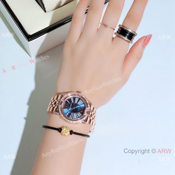 Copy Roger Dubuis Velvet Quartz Watches Rose Gold Black Dial Copy Roger Dubuis Velvet Quartz Watches Rose Gold Black Dial