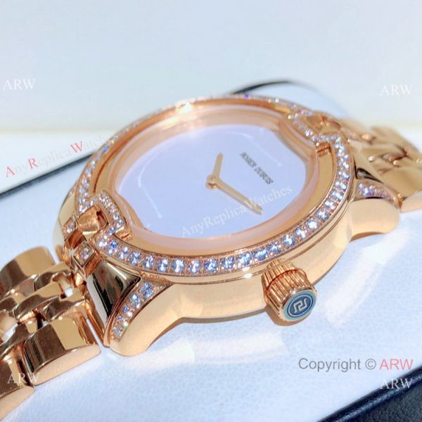 Copy Roger Dubuis Velvet Women Watches Silver Dial Rose Gold Copy Roger Dubuis Velvet Women Watches Silver Dial Rose Gold