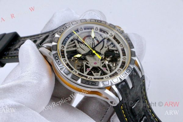 Top Grade Roger Dubuis Excalibur Aventador S Men Watches Titanium Yellow Hand Top Grade Roger Dubuis Excalibur Aventador S Men Watches Titanium Yellow Hand