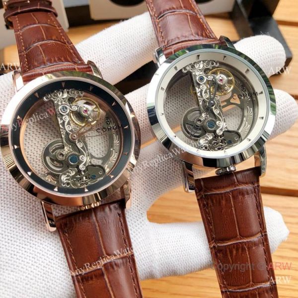 CORUM Bridge Transparent Black Leather Strap Watches 42mm Corum Watch CORUM Bridge Transparent Black Leather Strap Watches 42mm Corum Watch