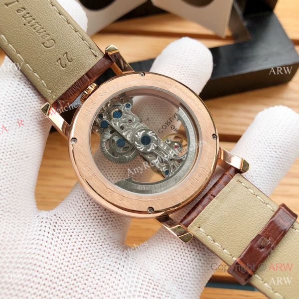 New Copy Corum Bridge Transparent Dial Rose Gold Corum Watch Diamond Inner New Copy Corum Bridge Transparent Dial Rose Gold Corum Watch Diamond Inner