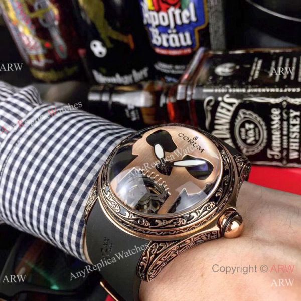 AAA Replica Corum Bubble Skull Watch Rose Gold &8216;Tattoo Rubber Strap AAA Replica Corum Bubble Skull Watch Rose Gold &8216;Tattoo Rubber Strap