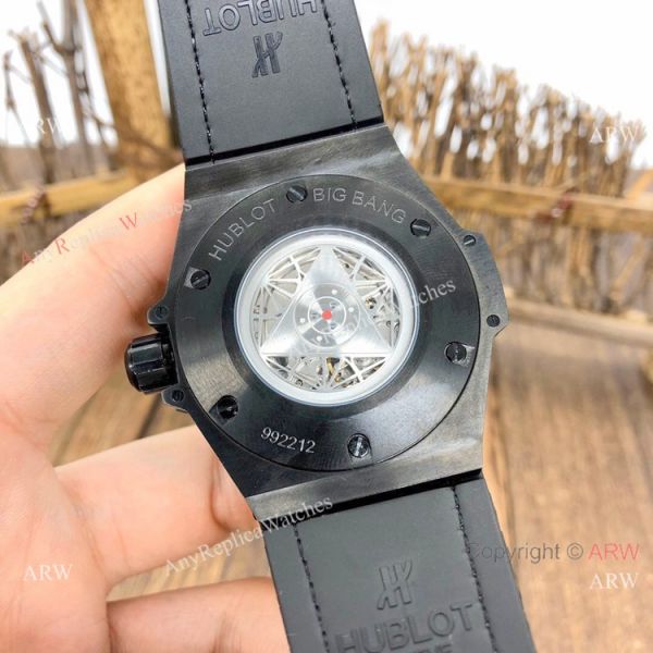 Best Replica Hublot Big Bang Sang Bleu II Watches Blacksteel Blue Gummy Strap Best Replica Hublot Big Bang Sang Bleu II Watches Blacksteel Blue Gummy Strap