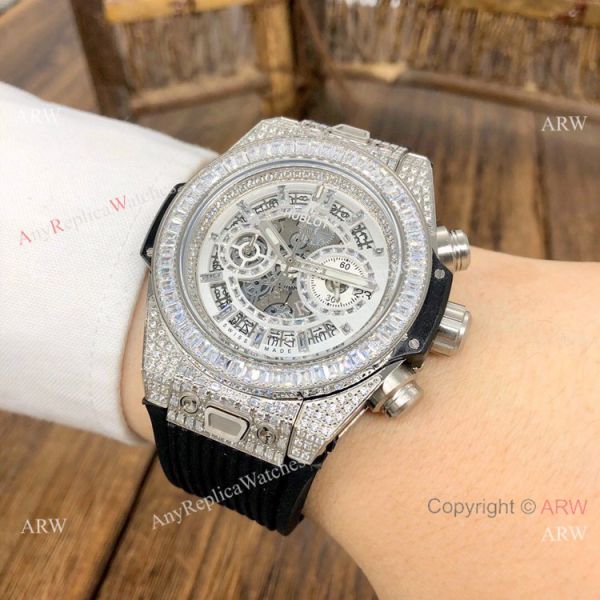 Top Replica Hublot Big Bang Unico Sapphire Full Diamond Watch 45mm Top Replica Hublot Big Bang Unico Sapphire Full Diamond Watch 45mm
