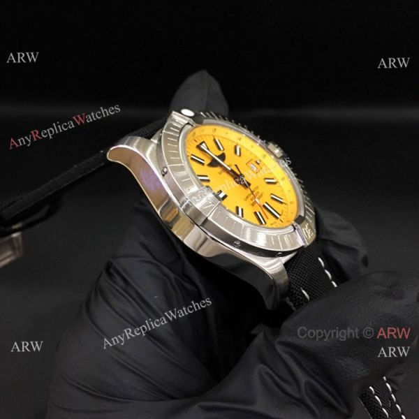 Breitling Avenger II Seawolf Watch Stianless Steel and Yellow Face Breitling Avenger II Seawolf Watch Stianless Steel and Yellow Face