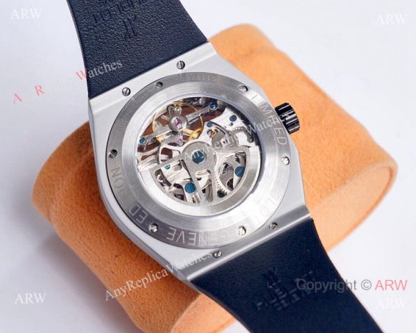 Copy Hublot Classic Fusion Skeleton SS Black Bezel Watches Copy Hublot Classic Fusion Skeleton SS Black Bezel Watches