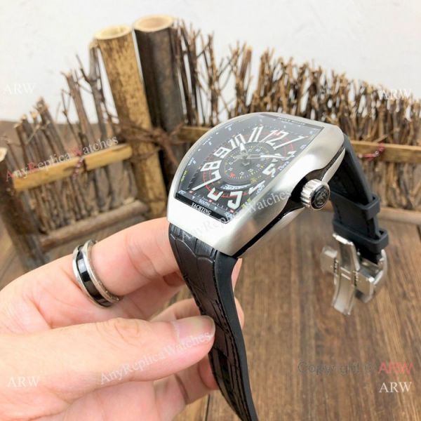 Copy Franck Muller Vanguard Classical V45 Watch Ss Black Gummy Strap Copy Franck Muller Vanguard Classical V45 Watch Ss Black Gummy Strap