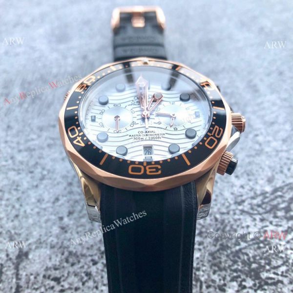 Omega Seamaster 300M Chronograph 2-Tone Rose Gold Omega Clone Watch Omega Seamaster 300M Chronograph 2-Tone Rose Gold Omega Clone Watch