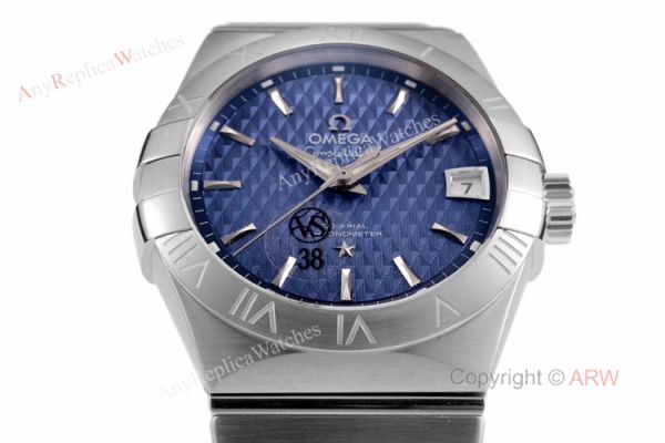 New vsf Watches Swiss Omega Constellation Blue Dial Stainless Steel Replica Watches New vsf Watches Swiss Omega Constellation Blue Dial Stainless Steel Replica Watches