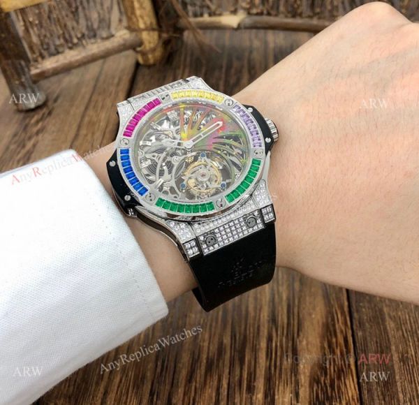 Hublot Big Bang Tourbillon Rainbow Diamond Limited Edition Copy Watch Hublot Big Bang Tourbillon Rainbow Diamond Limited Edition Copy Watch