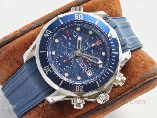 Swiss Replica Omega Seamaster Diver 300M Blue Wave Dial ETNZ Limited Edition Watch Swiss Replica Omega Seamaster Diver 300M Blue Wave Dial ETNZ Limited Edition Watch