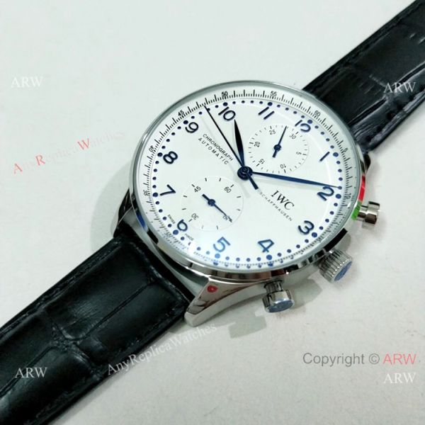 IWC Portuguese Rattrapante SS White Dial Watch Automatic Movement IWC Portuguese Rattrapante SS White Dial Watch Automatic Movement